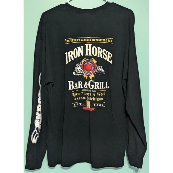 Gildan Other - Iron Horse Bar and Grill Akron Michigan Long Sleeve Shirt Size XL VTG